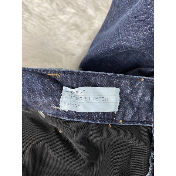 Lane Bryant Blue Jeans Skinny Girlfriend Mid Rise Womens Size 22 Distressed - Picture 9 of 14